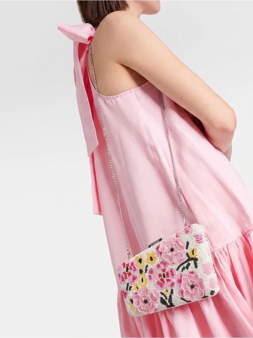 🌸STAUD🌸 Floral Beaded Carmella Clutch